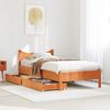 vidaXL Massivholzbett mit Schubladen Wachsbraun 75x190 cm Kiefer 3301931 Bild 3