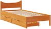vidaXL Massivholzbett mit Schubladen Wachsbraun 75x190 cm Kiefer 3301931 Bild 2