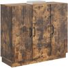 vidaXL Sideboard Geräucherte Eiche 89 x 34,5 x 77 cm Holzwerkstoff 895340 Bild 3