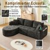 ANYSUN Ecksofa L-förmiger als Cloud Couch,Sofa Ecksofa, mit hitzebeständigem Edelstahl-Becherhalter sowie atmungsaktivem & strapazierfähigem Leinen, Modulares Sofa Set für kleine Wohnzimmer, Apartments und Büros Bild 4