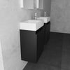 Alpenberger Badmöbel-Set Gäste WC Waschbecken mit Unterschrank - Badschrank Hängend, (2-tlg. Waschtisch Set Schwarz Matt, Waschbeckenunterschrank mit Softclose), Waschplätze für Kleine Bäder - Badschrank Hängend und Vormontiert Bild 4