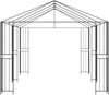 vidaXL Gazebo Rahmen 6 x 3 m Schwarz Stahl 3375981 Bild 5