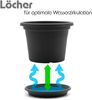BigDean 8 Stück Blumentopf mit Untersetzer rund ø 40 cm Anthrazit – wetterfester Pflanzkübel Made in Europe Bild 4