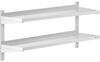 Royal Catering Hängeregal 80 x 40 cm Wandbord Doppel Wandregal Edelstahl Regal 2 Ablagen Bild 3