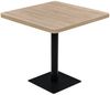 vidaXL Bistrotisch MDF und Stahl Quadratisch 80x80x75 cm Eichenoptik 245614 Bild 2