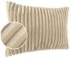 Kisska Dekokissen LILLI BIG CORD Velour Ambiente dekorieren, Kissenüberzug ohne Füllung BIG-Cord UNI 50x30 cm Einfarbig Creme Bild 5
