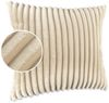 Kisska Dekokissen LILLI BIG CORD Velour Ambiente dekorieren, Kissenüberzug ohne Füllung BIG-Cord UNI 50x30 cm Einfarbig Creme Bild 4