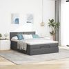 vidaXL Ottomane Bett mit Matratze & LEDs Dunkelgrau 140x200 cm Stoff 3312230 Bild 4