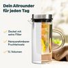 SILBERTHAL Wasserkaraffe aus Glas mit Deckel, (1-tlg), für Kalt- & Heißgetränke Bild 3
