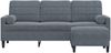 vidaXL 3-Sitzer-Sofa mit Hocker Dunkelgrau 180 cm Samt 3278268 Bild 3