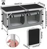 WOLTU faltbar Campingschrank Alu Campingtisch Höhenverstellbar mit Stauraum, Outdoor Campingmöbel Klapptisch Gartentisch für Picknick Strand im Freien, Schwarz+Grau, CPT8139szg Bild 3