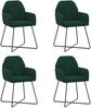 vidaXL Esszimmerstühle 4 pcs Samt (V) Dunkelgrün 55 x 50 x 84 cm 3428375 Bild 2