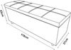 Sitztruhe Bukit 118x37x43 cm Kunstleder Grau [en. casa] Bild 2