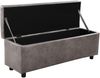 Sitztruhe Bukit 118x37x43 cm Kunstleder Grau [en. casa] Bild 3