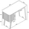 Schreibtisch Tysvær 75x105x48 cm Bambus/Cremeweiß [en. casa] Bild 3