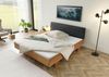Bett mit Nachttisch links Eiche 140x200x85 natur geölt, Kopfteil anthrazit FICHTELBERG #49 Bild 2