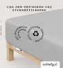 Schlafgut 'PURE BOXSPRING' Spannbettlaken, Jersey-Elasthan, Gummizug: rundum, (1 Stück), Bio-Baumwolle, für Matratzen bis 40 cm Höhe, Gray Light, XL 180x200 cm - 200x220 cm Bild 3