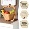 faltbarer Obstkorb / Apfel-Design aus Bambus /ca. 26,7 x 30 x 22,5 cm (B/H/T) Bild 2