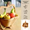 faltbarer Obstkorb / Apfel-Design aus Bambus /ca. 26,7 x 30 x 22,5 cm (B/H/T) Bild 3