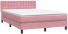 vidaXL Boxspringbett mit Matratze Rosa 140x210 cm Samt 3316598 Bild 4