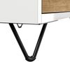 Nachttisch Yako 60cm 2 SoftClose stehend Weiß & Eiche Front : Oak Gold / Weiss hochglanz Bild 5