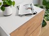 Nachttisch Yako 60cm 2 SoftClose stehend Weiß & Eiche Front : Oak Gold / Weiss hochglanz Bild 3