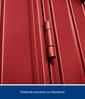Hörmann Metall-Gerätehaus Berry Classic mit Satteldach Typ 1, 259 x 121 cm, purpurrot, 3,1 m²,1-flüglige Tür Bild 4