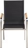 Kettler Edelstahl Diamond Stapelsessel Garten Teak Armlehne Bild 2