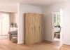 Rauch Möbel Lagoa, Kleiderschrank, Garderobe für Schlafzimmer, Kinderzimmer, Jugendzimmer 3-türig, Farbe Eiche Artisan, Holz, Breite 136 Bild 2