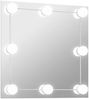 vidaXL Wandspiegel mit LED-Beleuchtung Quadratisch Glas [3078636] Bild 2