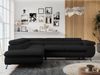 Mks Möbel 'Peter L-form' Ecksofa mit Bettfunktion, Bettkasten & einstellbaren Kopfstützen, Schwarz, Boucle, mit Topper, links Bild 4