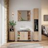 Midischrank Aquis Sonoma 30 x 81.8 cm mit Tür und offenem Fach Vicco Bild 4