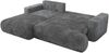 Ecksofa OVO mit schlaffunktion und bettkasten, Wellenfeder, lose Kissen, L-form 271x195 cm - Dunkelgrau Cord - linke Seite Bild 5
