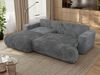 Ecksofa OVO mit schlaffunktion und bettkasten, Wellenfeder, lose Kissen, L-form 271x195 cm - Dunkelgrau Cord - linke Seite Bild 4