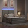 vidaXL Bett mit Stauraum und LED Hellgrau 140 x 190 cm Polyester 3372351 Bild 5
