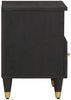 vidaXL Nachttisch Schwarz 40 x 33 x 46 cm Massivholz Mango 4018814 Bild 4