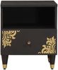 vidaXL Nachttisch Schwarz 40 x 33 x 46 cm Massivholz Mango 4018814 Bild 3