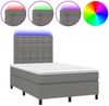 vidaXL Boxspringbett mit Matratze & LED Dunkelgrau 120x190 cm Stoff 3270226 Bild 2