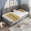 Flieks Polsterbett, Daybett L-Form 90x200cm mit Kronen-Design und Ausziehbett 90x190cm Bild 3