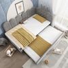 Flieks Polsterbett, Daybett L-Form 90x200cm mit Kronen-Design und Ausziehbett 90x190cm Bild 2