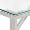 vidaXL Konsolentisch Silbern Edelstahl und Hartglas 349993 Bild 5