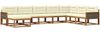 vidaXL Outdoor-Sofagarnitur mit Kissen 8 pcs Natur und Creme 3382798 Bild 2