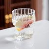 Zoha Glas Stripe Glas 2er Set Getränkebecher - Cocktailbecher - Kaffebecher - 310 ml, Borosilikatglas, Hitzebeständig Trinkglas Cocktailgläser Eiskaffeegläser Tee Saft Bild 3