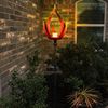LED Solarlampe, Metall, schwarz, Feuereffekt, H 93cm Bild 2