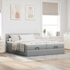 vidaXL Ottoman-Bett mit Matratzen Hellgrau 200x200 cm Stoff 3312022 Bild 3