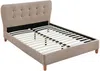 Vente-unique - ELIDE Bett Stoff Beige - B 206,5 cm x H 102 cm x L 163 cm Bild 3