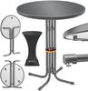 KESSER® Gastro Stehtisch klappbar - Gastronomie Bistrotisch rund - Wetterbeständiger Klapptisch Gartentisch - Runder Partytisch - Hitzebeständig - Stabil und sicher Anthrazit, Ø 60 cm, 1er Set Bild 1