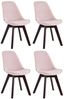 TPFLiving Besucherstuhl Bornova Two (Pflegeleichte Oberflächen & robuste Materialien, 4 St), Maße (TxBxH): 55 x 48 x 84cm - Farbe: pink Bild 4