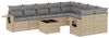 vidaXL 10-tlg. Garten-Sofagarnitur mit Kissen Beige Poly Rattan 3252986 Bild 2