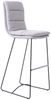 KAWOLA Barhocker Vince Barstuhl Stoff hellgrau 121 x 58 x 46 cm Bild 3
